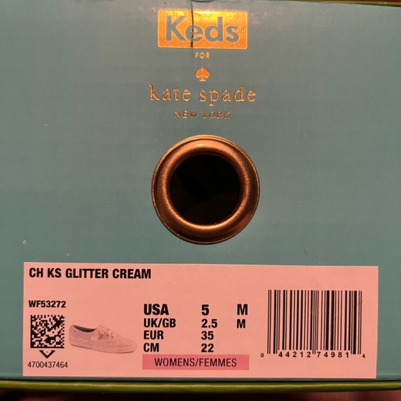 KEDS x Kate Spade cream sparkle sneakers - Picture 3 of 3